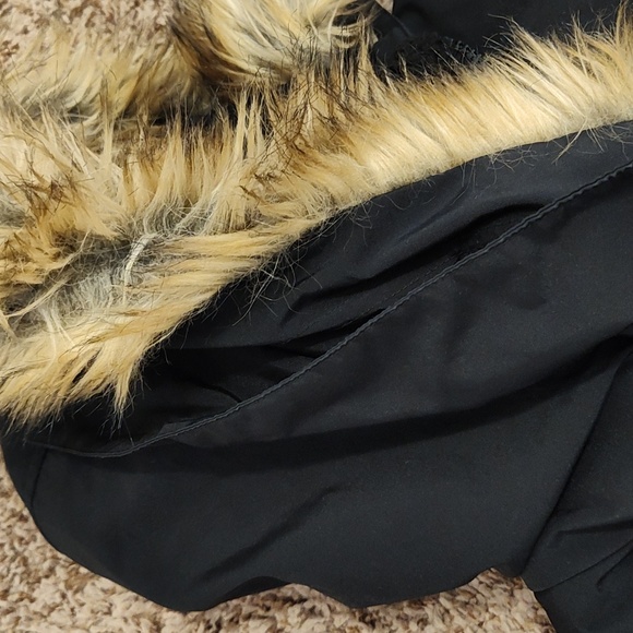 Vince Camuto Down Feather Fill Parka Faux Fur Trim Black Size Large - Picture 4 of 7